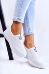Damskie Buty Sportowe Slip-On Białe Charlien