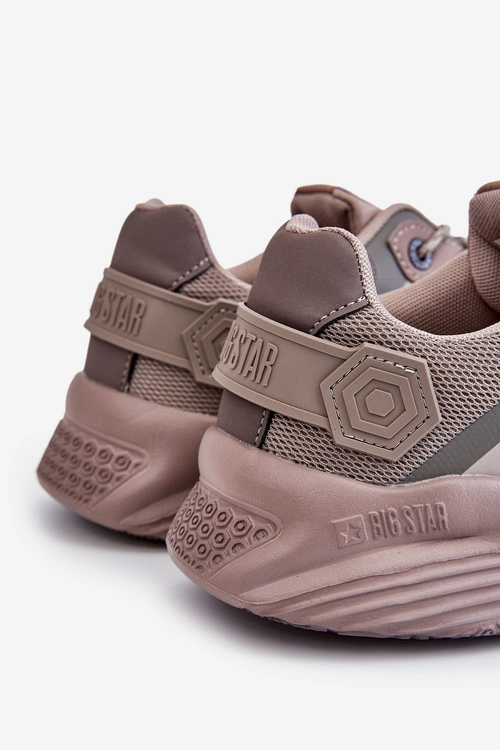 Męskie Lekkie Sneakersy Memory Foam System Big Star LL174151 Beżowe