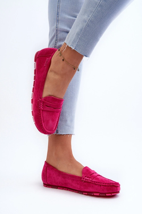 Mokasyny Damskie Eko Zamszowe Big Star NN274934 Memory Foam System Fuksja