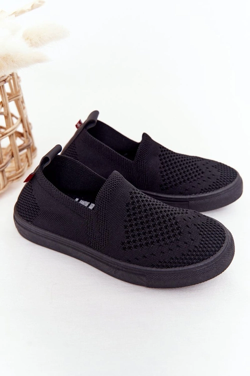 Dziecięce Wsuwane Tenisówki Slip-On Big Star HH374107 Czarne