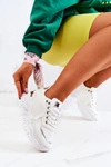 Sneakersy Na Platformie Białe Sallie