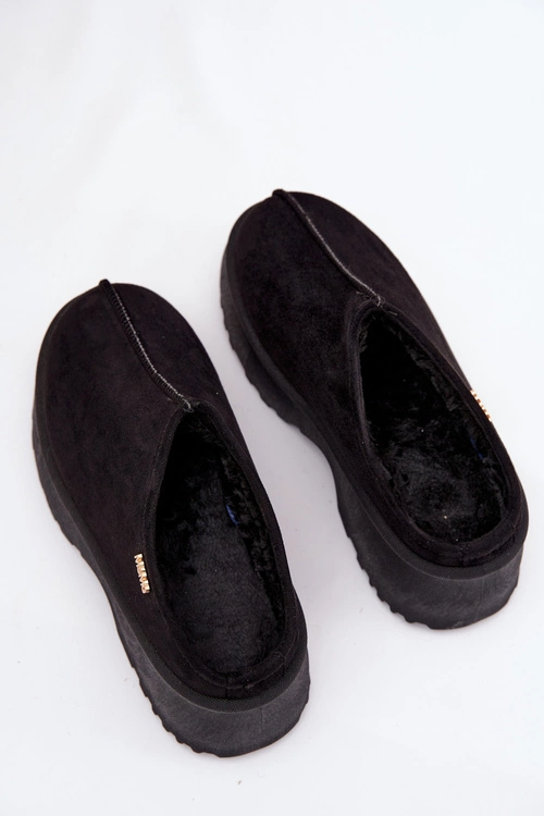 Śniegowce Damskie Niskie Na Platformie Czarne Yrenna