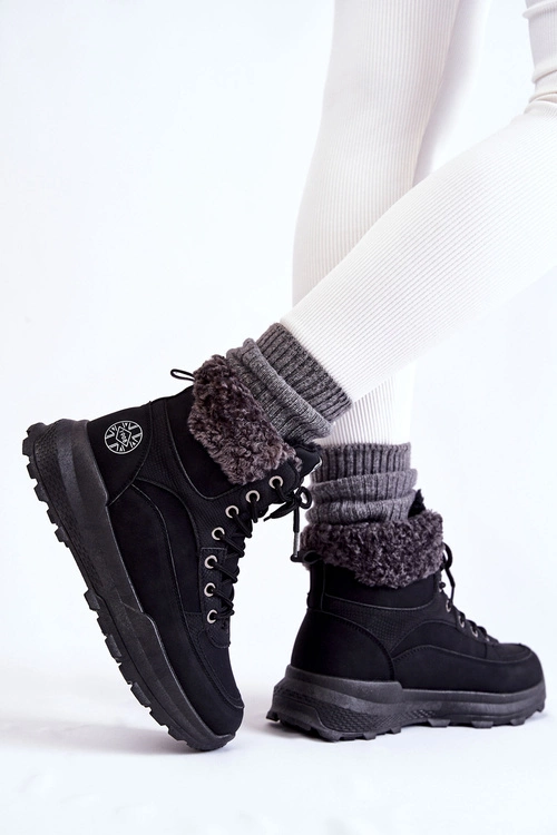 Ocieplane Botki Trapery Lee Cooper LCJ-22-44-1362 Czarne