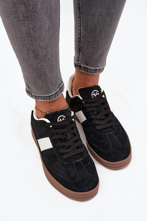 Zamszowe Sneakersy Damskie Vinceza 14029 Czarne