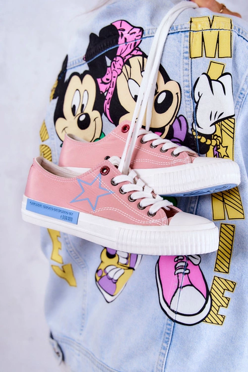 Damskie Niskie Trampki BIG STAR JJ274385 Różowe