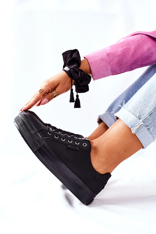 Damskie Trampki Na Platformie BIG STAR II274345 Czarne