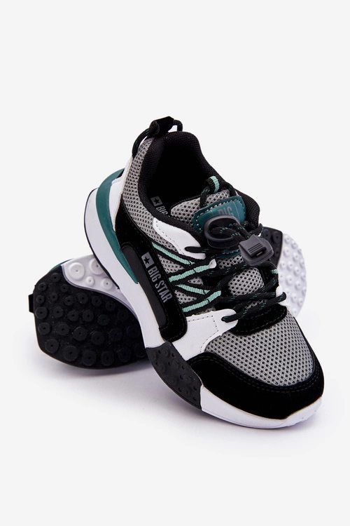 Dziecięce Buty Sportowe Memory Foam System Big Star LL374217 Czarno-Szare