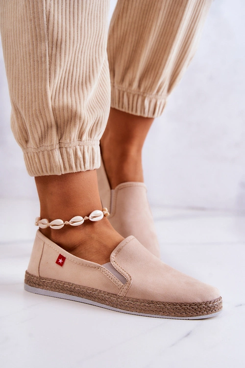 Damskie Espadryle Wsuwane Big Star JJ276001 Beżowe