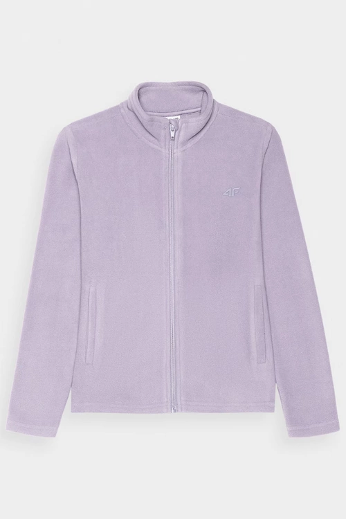 Dziewczęcy Polar Ze Stójką Slim 4F 4FJWMM00TFLEF261-52S Fioletowy