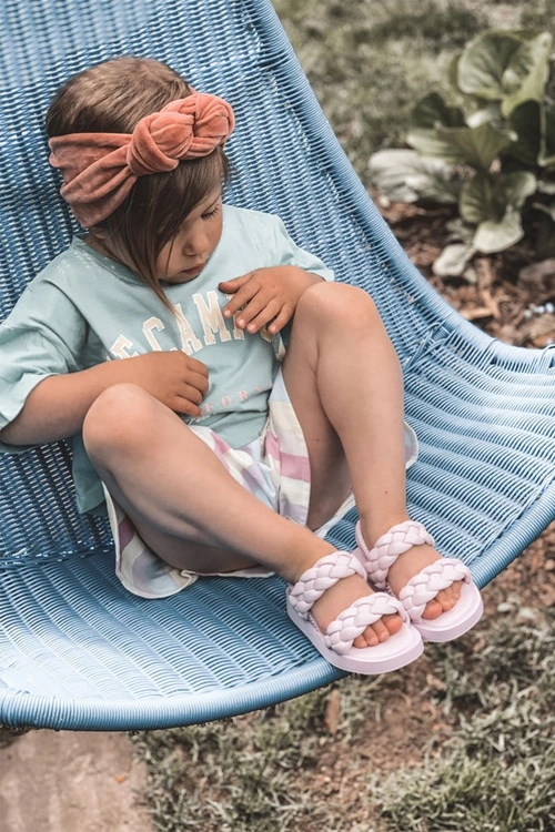 Dziecięce Sandały Ze Ściągaczem Fioletowe Cutie-Pie