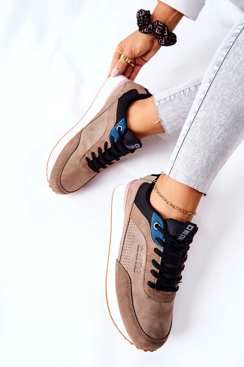 Buty Sportowe Memory Foam Big Star II274407 Brązowo-Czarne