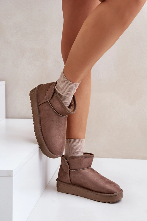 Śniegowce Na Platformie Damskie D.Franklin DFSH370010 Taupe