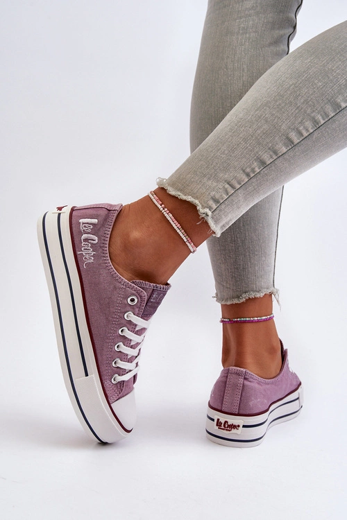 Trampki Damskie Na Grubej Podeszwie Lee Cooper LCW-24-31-2219 Fioletowe