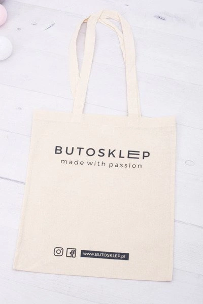 Beżowa Płócienna Torba Butosklep.pl