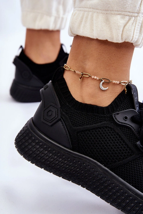 Damskie Wygodne Sneakersy Memory Foam System Big Star LL274414 Czarne