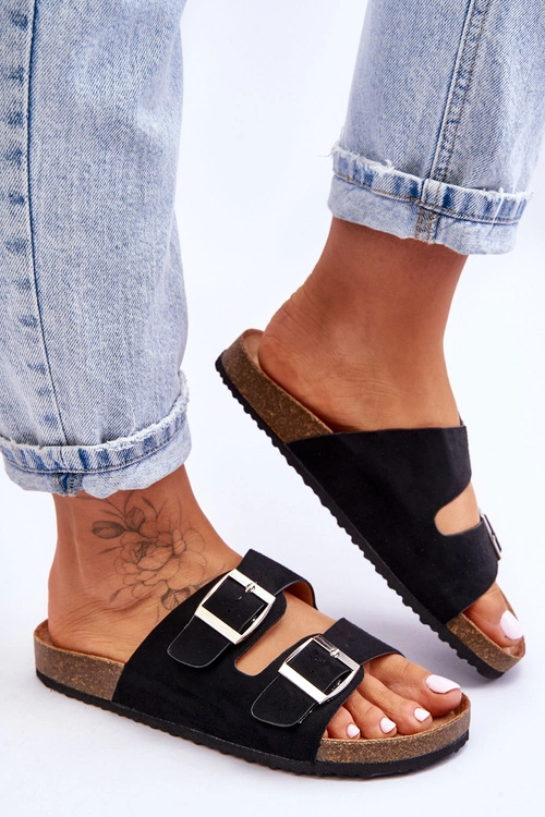 Damskie Klapki Wsuwane Czarne Destino