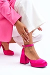 Modne Czółenka Na Masywnym Obcasie Fuksja Sandia