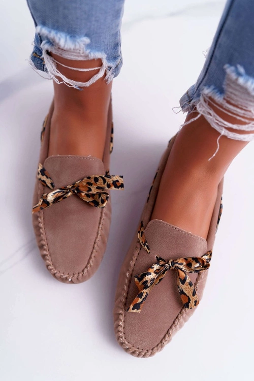 Mokasyny Damskie Lu Boo Wygodne Beżowe Plummy