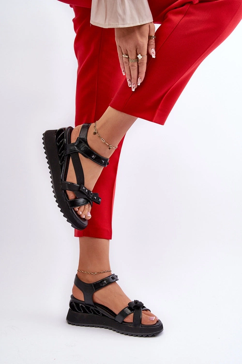 Sandały Damskie Z Kokardką D&A CR956 Czarne