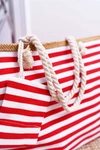 Duża Plażowa Torebka Shopper Czerwona 