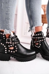 Botki Damskie Z Nitami Grunge Czarne Heavenly