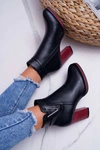 Botki Damskie Na Obcasie Sergio Leone Czarne BT537
