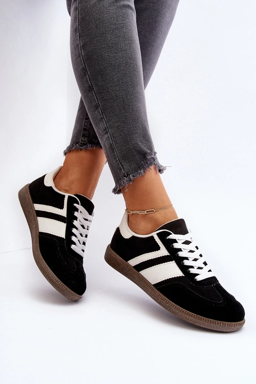 Damskie Niskie Sneakersy Buty Sportowe Czarne Eudiopis