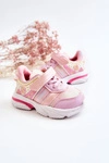 Dziecięce Lekkie Buty Sportowe Na Rzep Różowe Akella