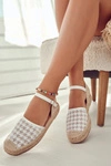 Damskie Espadryle Na Sprzączkę Białe Charlene