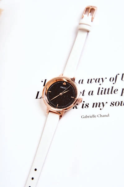 Damski Zegarek Na Cienkim Pasku Ernest Biały