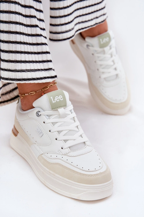 Sneakersy Damskie Na Platformie LEE EMMA WOMEN LOW 50251014.04L Beżowe