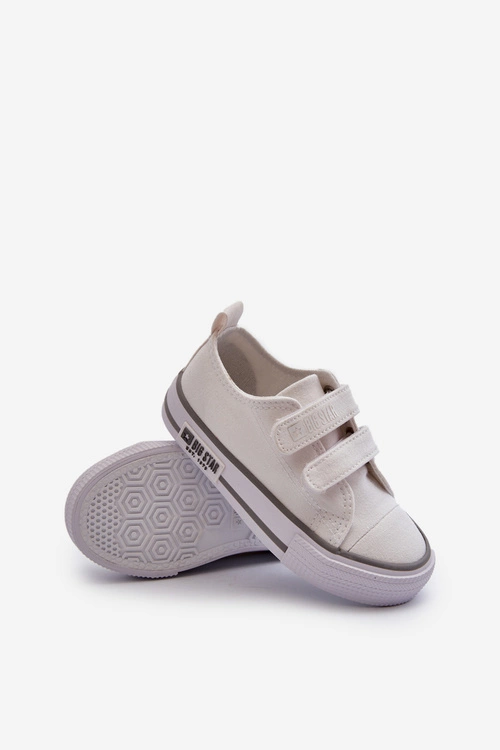 Dziecięce Trampki Na Rzepy Big Star LL374016 Białe