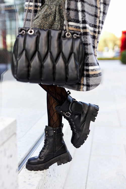 Botki Workery Z Nerką Czarne Olenisse