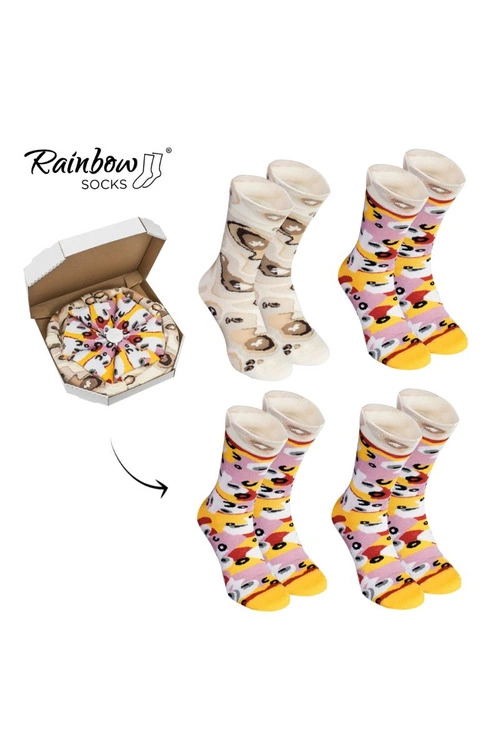 Skarpetki Rainbow Socks Pizza 4 Pary Capricciosa