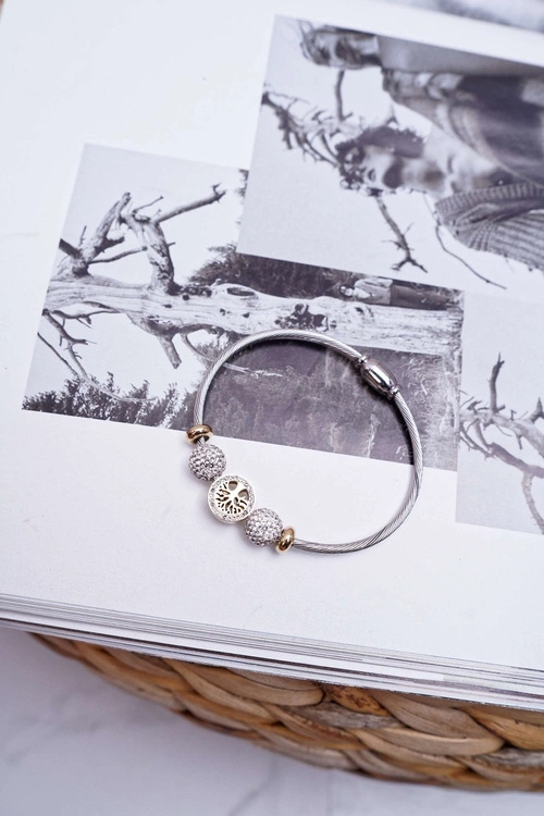 Damska Bransoleta Z Cyrkoniami Złota Drzewo Życia Nemdar