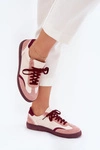 Skórzane Sneakersy Damskie Zazoo N1202 Różowe