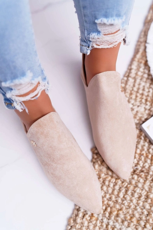 Lu Boo Botki Z Wycięciami Beżowe Chelsea