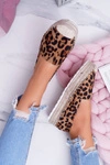 Brązowe Wsuwane Zamszowe Espadryle Leopard Mariako