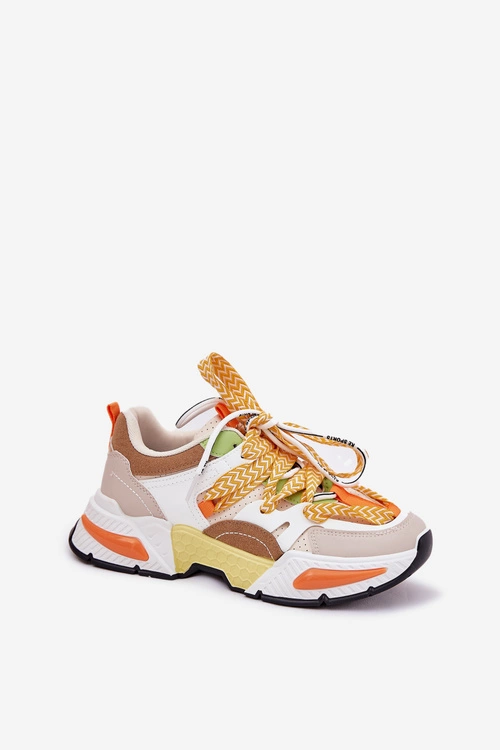 Sneakersy Buty Sportowe Damskie Z Podwójnym Sznurowaniem Multikolor Efobell