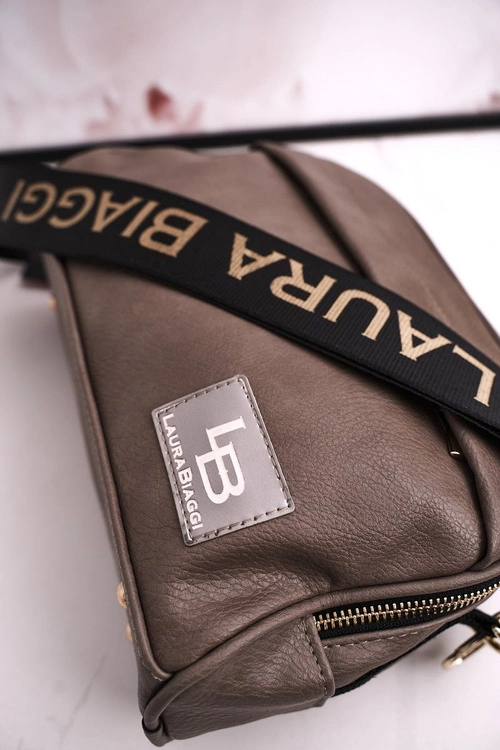 Torebka Listonoszka Kuferek LAURA BIAGGI Beżowa