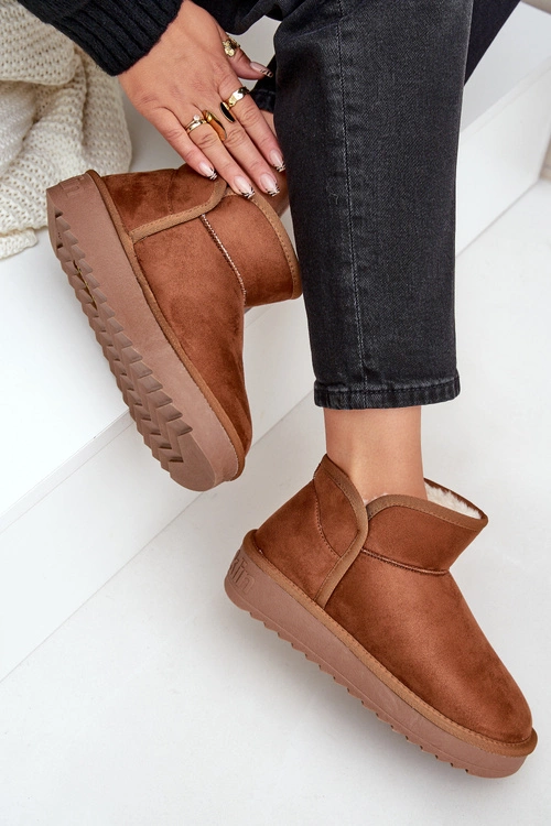 Śniegowce Na Platformie Damskie D.Franklin DFSH370010 Brązowe