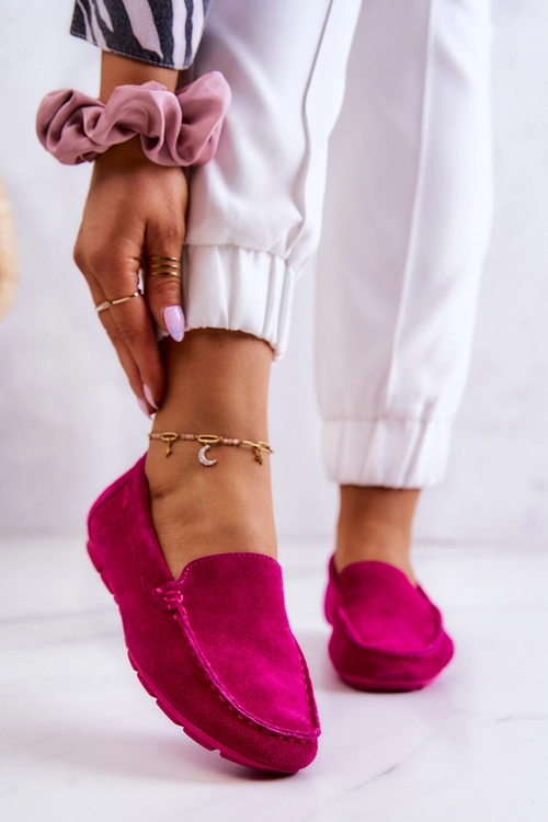 Damskie Zamszowe Mokasyny Big Star JJ274656 Fuksja