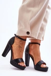 Sandały Na Wysokim Obcasie Czarne Mandy