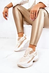 Sportowe Buty Sneakersy Beżowe Retroque