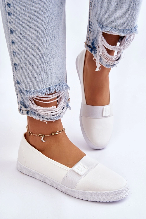 Damskie Wsuwane Tenisówki Big Star LL274201 Białe