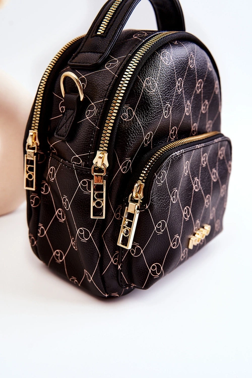 Damski Skórzany Plecak NOBO L1341-C020 Czarny