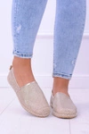 Brokatowe Espadryle Lu Boo Złote 