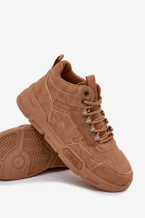 Sneakersy Męskie Big Star SS174281 HI-POLY SYSTEM Jasnobrązowe