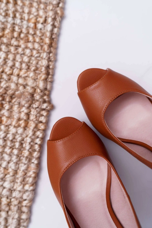 Sandały Damskie Na Obcasie Platformie Camel Lorajn