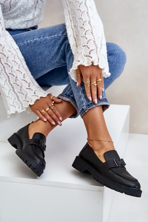 Mokasyny Damskie Eko Skórzane Vinceza 62187 Czarne